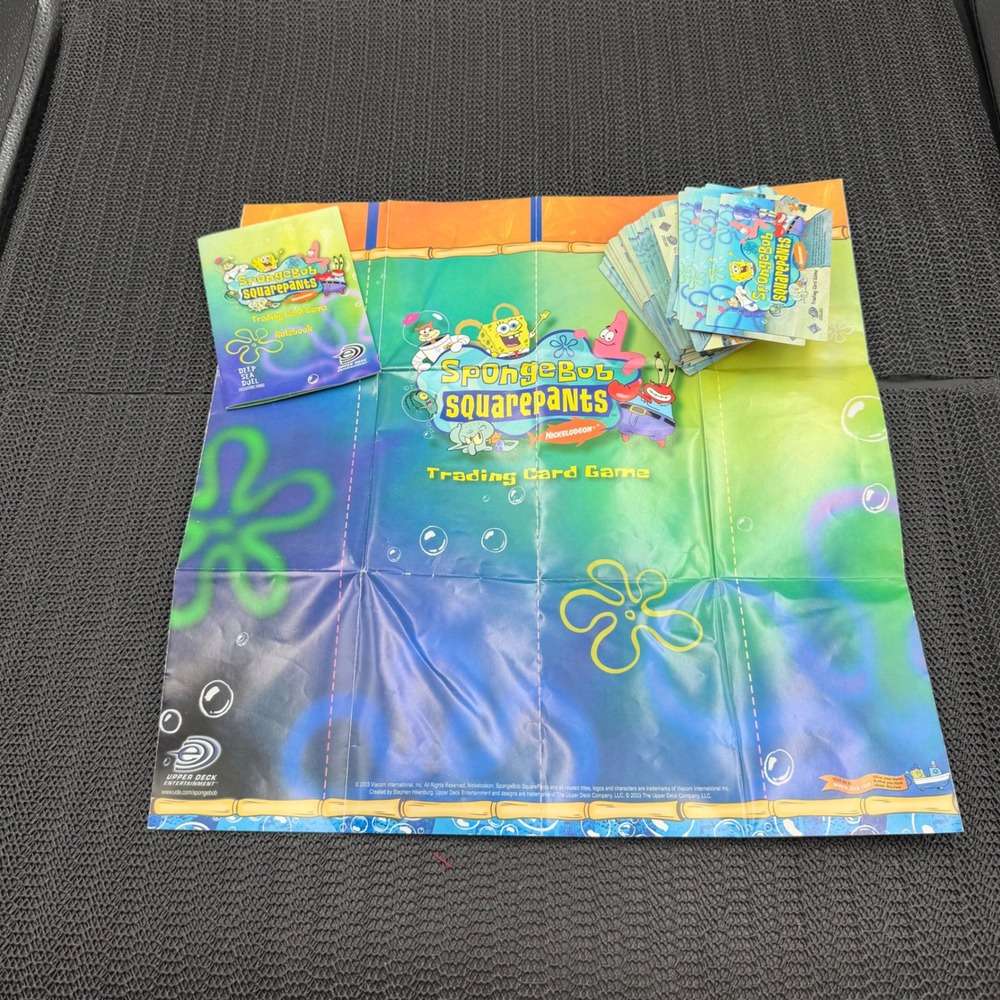 Upper Deck Spongebob Squarepants TCG Deep Sea Duel Starter Deck 2003 Playmat Set